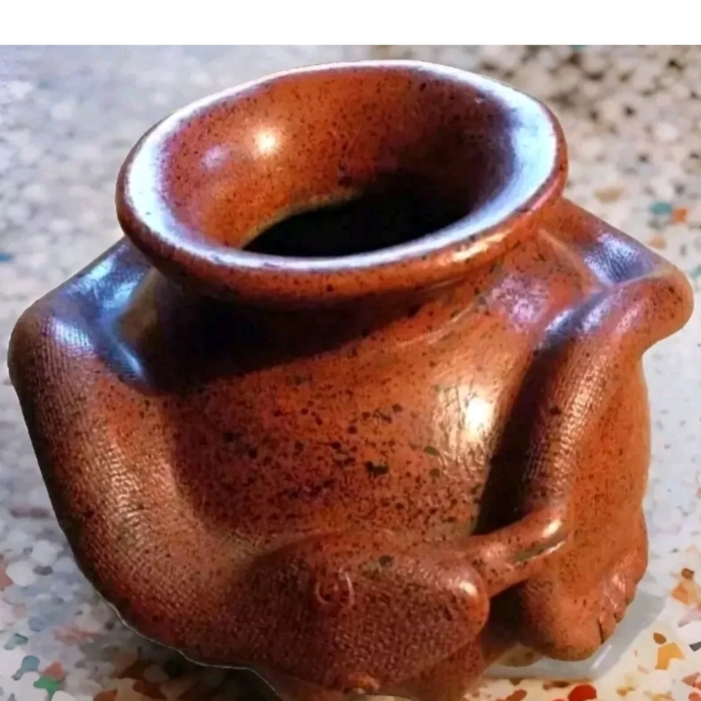 Rare VTG Snake Vase pottery Pot Planter vase